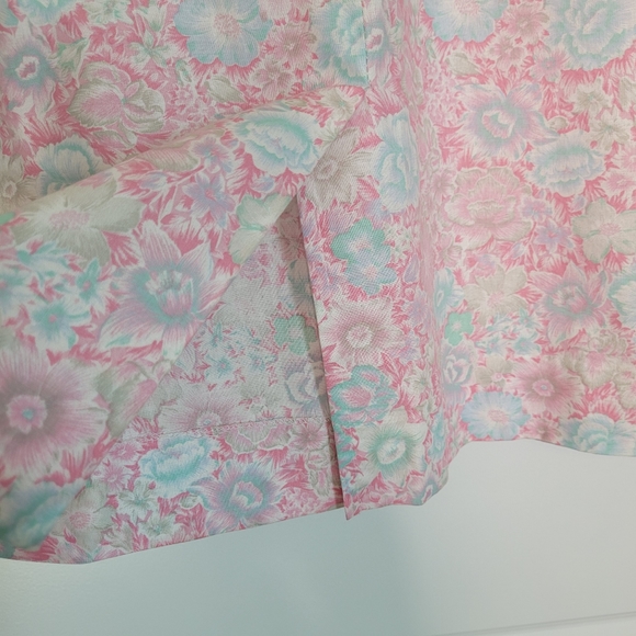 Pencil Skirt Floral Secretary Geek Pink Union Made in USA Women's Vintage Size 8 - Picture 10 of 10